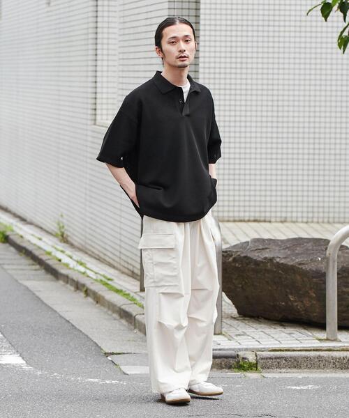 coen（コーエン）の「タックワイドスラックスカーゴパンツ（カーゴパンツ・メンズ・オフホワイト/ブラック/オリーブ・L/M/S）」の5枚目の写真