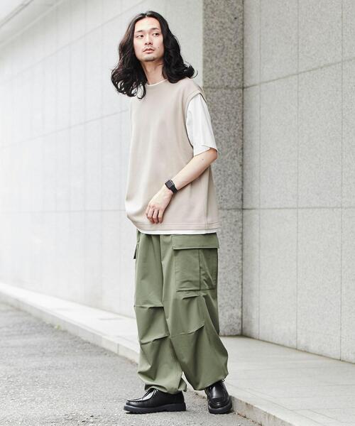 coen（コーエン）の「タックワイドスラックスカーゴパンツ（カーゴパンツ・メンズ・オフホワイト/ブラック/オリーブ・L/M/S）」の11枚目の写真