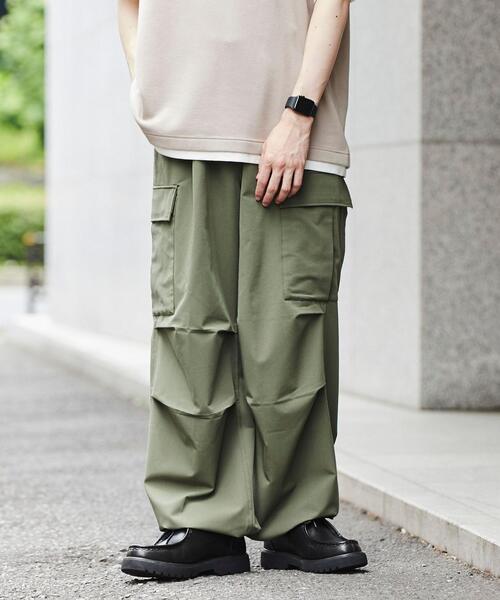 coen（コーエン）の「タックワイドスラックスカーゴパンツ（カーゴパンツ・メンズ・オフホワイト/ブラック/オリーブ・L/M/S）」の21枚目の写真