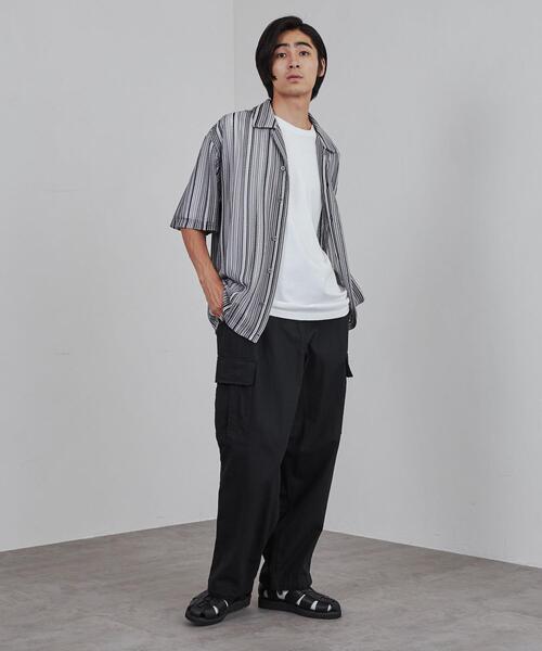 coen（コーエン）の「タックワイドスラックスカーゴパンツ（カーゴパンツ・メンズ・オフホワイト/ブラック/オリーブ・L/M/S）」の6枚目の写真