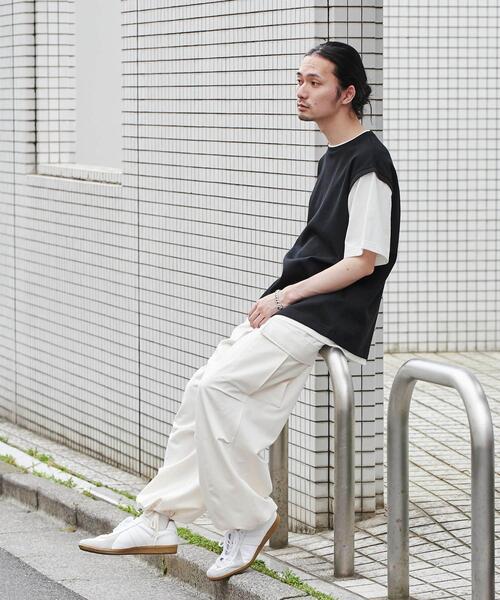 coen（コーエン）の「タックワイドスラックスカーゴパンツ（カーゴパンツ・メンズ・オフホワイト/ブラック/オリーブ・L/M/S）」の12枚目の写真