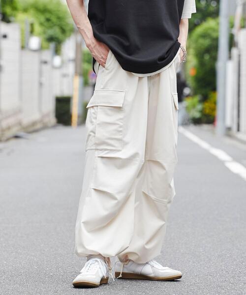 coen（コーエン）の「タックワイドスラックスカーゴパンツ（カーゴパンツ・メンズ・オフホワイト/ブラック/オリーブ・L/M/S）」の22枚目の写真