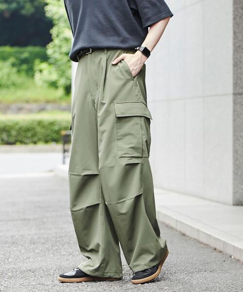 coen（コーエン）の「タックワイドスラックスカーゴパンツ（カーゴパンツ・メンズ・オフホワイト/ブラック/オリーブ・L/M/S）」の17枚目の写真