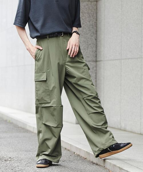 coen（コーエン）の「タックワイドスラックスカーゴパンツ（カーゴパンツ・メンズ・オフホワイト/ブラック/オリーブ・L/M/S）」の13枚目の写真