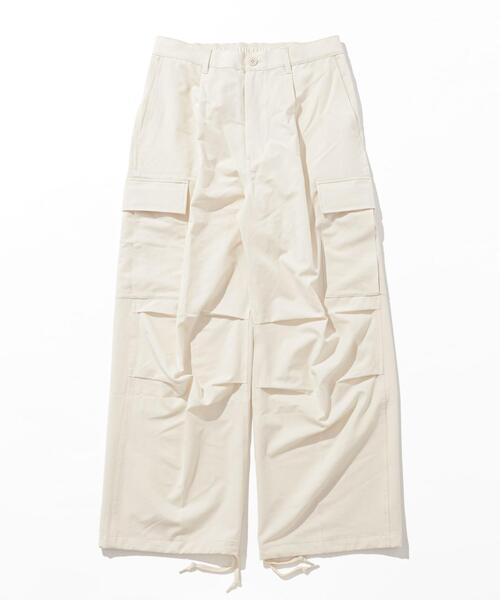coen（コーエン）の「タックワイドスラックスカーゴパンツ（カーゴパンツ・メンズ・オフホワイト/ブラック/オリーブ・L/M/S）」の8枚目の写真