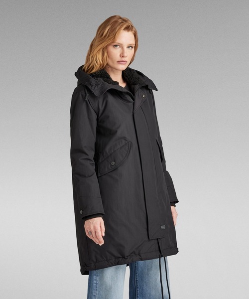 G-STAR（ジースター）の「【UNISEX】HOODED FISHTAIL PARKA/フィッシュテールパーカー/モッズコート（モッズコート・レディース・ダークブラック・MEDIUM/SMALL）」の3枚目の写真