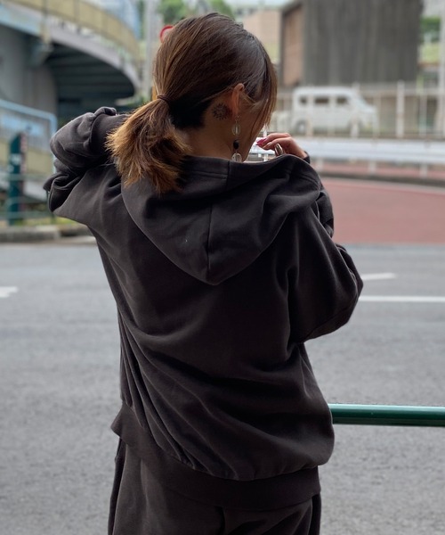 ROXY（ロキシー）の「ROXY/ロキシー ジップアップパーカー オーバーサイズ 刺繍ロゴ 裏起毛パーカー RZP234022（パーカー・レディース・ブラック/グレー・M/S）」の11枚目の写真