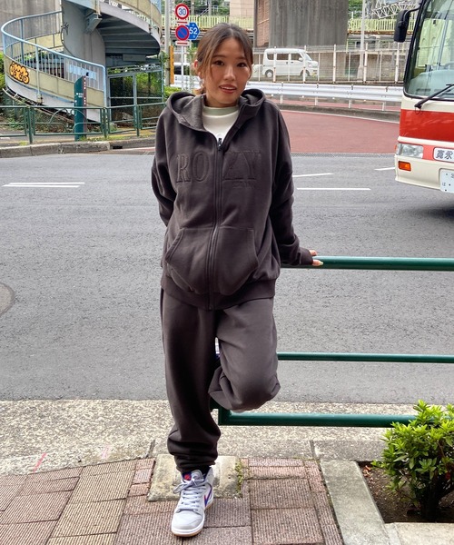ROXY（ロキシー）の「ROXY/ロキシー ジップアップパーカー オーバーサイズ 刺繍ロゴ 裏起毛パーカー RZP234022（パーカー・レディース・ブラック/グレー・M/S）」の12枚目の写真