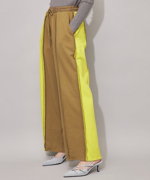 カラーリングワイドスウェットパンツ