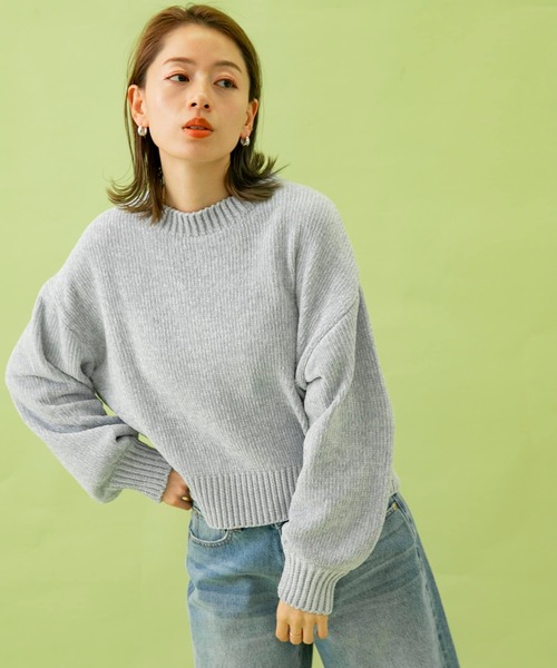 URBAN RESEARCH Sonny Label（アーバンリサーチサニーレーベル）の「『新色追加』モールヤーンニットプルオーバー（ニット/セーター・レディース・ベージュ/ブルー/ネイビー/ピンク系その他/グレー系その他/オフホワイト/ピンク・FREE）」の20枚目の写真