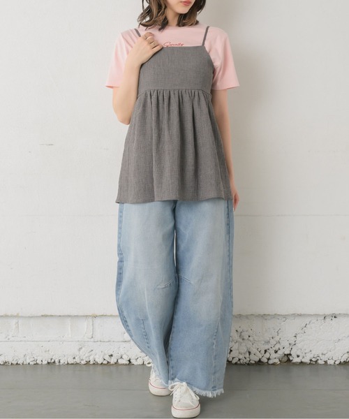 RETRO GIRL（レトロガール）の「キャミビスチェ（キャミソール・レディース・ダークグレー/ナチュラル/ブラック・FREE）」の14枚目の写真