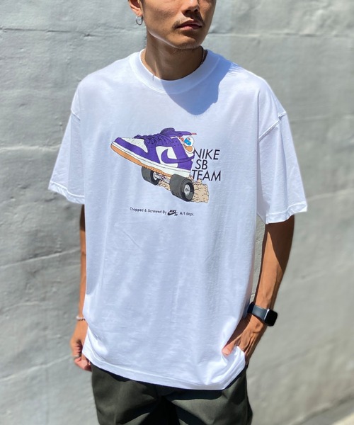 NIKE SB(ナイキエスビー)の「NIKE SB/ナイキエスビー Tシャツ ダンクチーム クルーネック FJ1138-010/FJ1138-100(Tシャツ/カットソー・メンズ・ブラック/ホワイト・M/L/XL)」の2枚目の写真