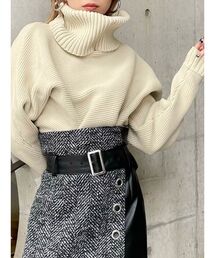 MURUA | BIGタートルニットプルオーバー(ニット/セーター)