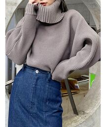 MURUA | BIGタートルニットプルオーバー(ニット/セーター)