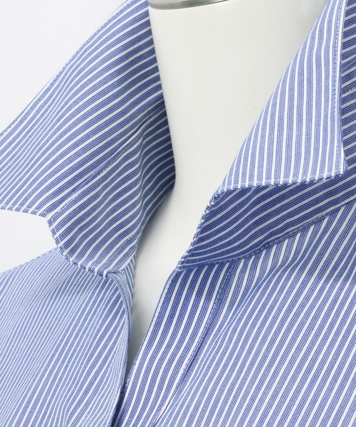 TOKYO SHIRTS(トウキョウシャツ)の「形態安定ノーアイロン スキッパー 長袖ビジネスワイシャツ(ビジネスシャツ・レディース・ブルー・XS/S/M/L/LL/XL)」の2枚目の写真
