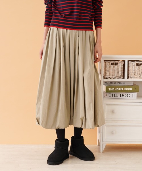 Torrazzo Donna（トラッゾドンナ）の「ギャザーバルーンスカート（スカート・レディース・ブラック/サックスブルー/クリアグリーン・2）」の9枚目の写真