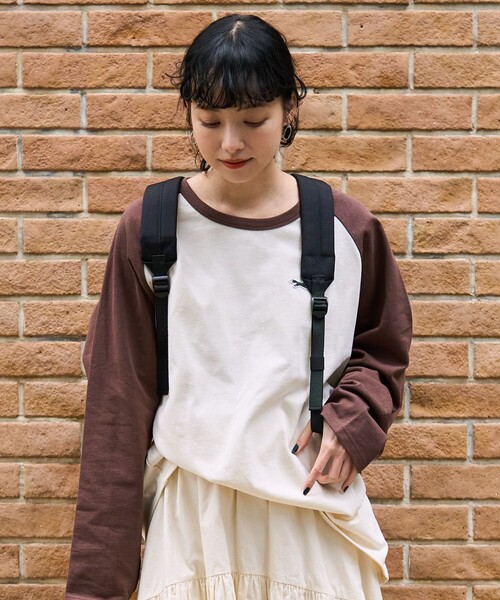 FREAK'S STORE(フリークスストア)の「TOWN CRAFT × FREAK'S STORE/タウンクラフト 別注 ベースボール ロンT(Tシャツ/カットソー・レディース・ダークネイビー/ブラック/ネイビー/ブラウン/グリーン・フリ-)」の3枚目の写真