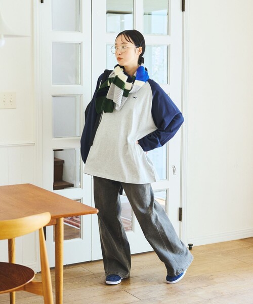 FREAK'S STORE(フリークスストア)の「TOWN CRAFT × FREAK'S STORE/タウンクラフト 別注 ベースボール ロンT(Tシャツ/カットソー・レディース・ダークネイビー/ブラック/ネイビー/ブラウン/グリーン・フリ-)」の8枚目の写真