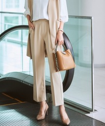 縦落ちシルエットパンツ（しわになりにくい）