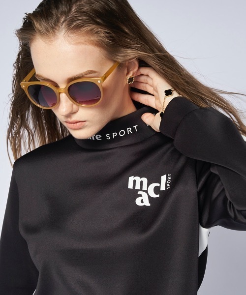 marie claire(マリ・クレール)の「【marie claire:マリ.クレール】レディース長袖モックネックシャツ(スウェット・レディース・ブラック/ネイビー/ホワイト・MEDIUM/LARGE/SMALL/X-LARGE)」の8枚目の写真
