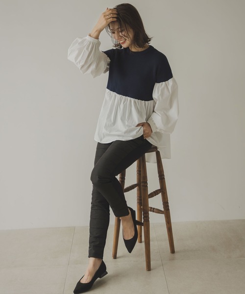 rectangle(レクタングル)の「フェイクダウンパンツ(その他パンツ・レディース・オフホワイト/ブラック・MEDIUM/LARGE)」の11枚目の写真