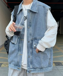 Anchor Smith | ヴィンテージライクビッグシルエットデニムベスト(ベスト)