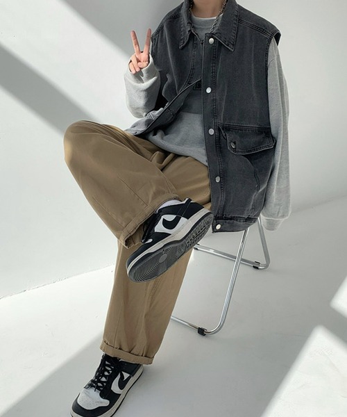 Anchor Smith(アンカー スミス)の「ヴィンテージライクビッグシルエットデニムベスト(ベスト・メンズ・ブルー/ブラック・FREE)」の10枚目の写真