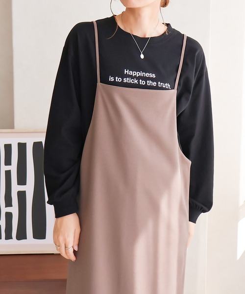 Social GIRL（ソーシャルガール）の「ロゴロングTシャツ（Tシャツ/カットソー・レディース・ブラック/チャコール/モカ/オフホワイト・M）」の21枚目の写真