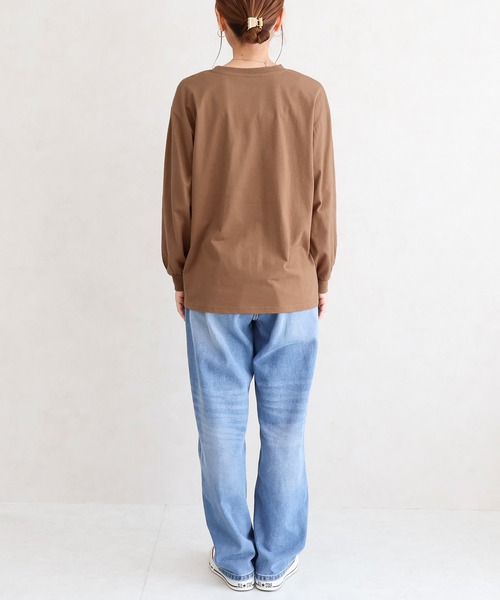 Social GIRL（ソーシャルガール）の「ロゴロングTシャツ（Tシャツ/カットソー・レディース・ブラック/チャコール/モカ/オフホワイト・M）」の8枚目の写真