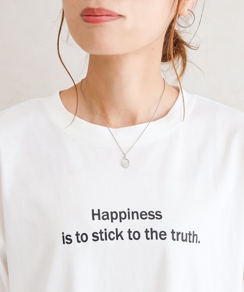 Social GIRL（ソーシャルガール）の「ロゴロングTシャツ（Tシャツ/カットソー・レディース・ブラック/チャコール/モカ/オフホワイト・M）」の17枚目の写真
