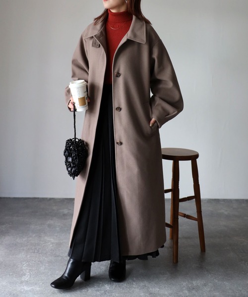 Riberry（リベリー）の「ベルト付きボリュームスリーブステンカラー