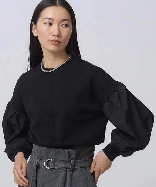 GALLEST（ギャレスト）の「ボリュームスリーブニット（ニット/セーター・レディース・サンドベージュ/ベビーピンク/アイボリー/ブラック・05/38）」の2枚目の写真