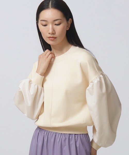 GALLEST（ギャレスト）の「ボリュームスリーブニット（ニット/セーター・レディース・サンドベージュ/ベビーピンク/アイボリー/ブラック・05/38）」の16枚目の写真