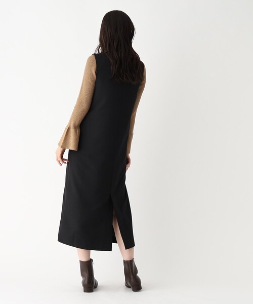 OPAQUE.CLIP（オペークドットクリップ）の「◆ウールライク ジャンパースカート/ジャンスカ【イージーケア/抗ピリング/洗濯機洗い可】（ワンピース・レディース・ベージュ/ブラック・36/42/40/38）」の9枚目の写真