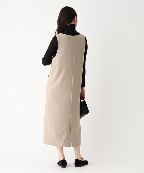 OPAQUE.CLIP（オペークドットクリップ）の「◆ウールライク ジャンパースカート/ジャンスカ【イージーケア/抗ピリング/洗濯機洗い可】（ワンピース・レディース・ベージュ/ブラック・36/42/40/38）」の12枚目の写真