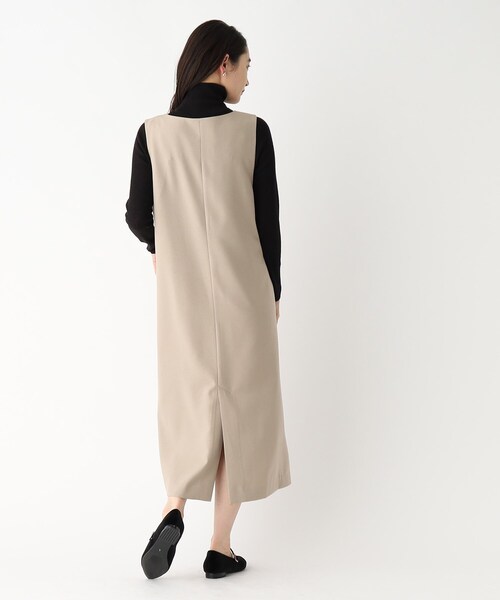 OPAQUE.CLIP（オペークドットクリップ）の「◆ウールライク ジャンパースカート/ジャンスカ【イージーケア/抗ピリング/洗濯機洗い可】（ワンピース・レディース・ベージュ/ブラック・36/42/40/38）」の14枚目の写真