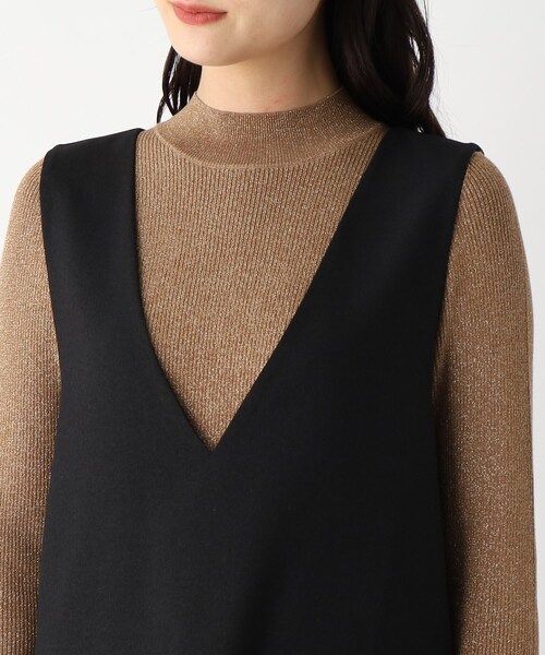 OPAQUE.CLIP（オペークドットクリップ）の「◆ウールライク ジャンパースカート/ジャンスカ【イージーケア/抗ピリング/洗濯機洗い可】（ワンピース・レディース・ベージュ/ブラック・36/42/40/38）」の17枚目の写真