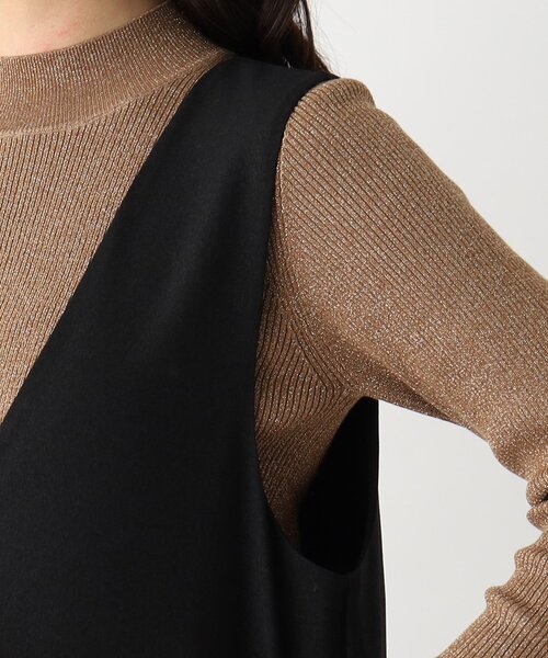 OPAQUE.CLIP（オペークドットクリップ）の「◆ウールライク ジャンパースカート/ジャンスカ【イージーケア/抗ピリング/洗濯機洗い可】（ワンピース・レディース・ベージュ/ブラック・36/42/40/38）」の18枚目の写真