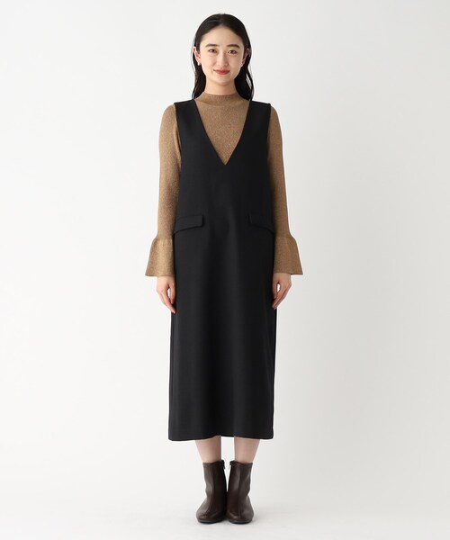 OPAQUE.CLIP（オペークドットクリップ）の「◆ウールライク ジャンパースカート/ジャンスカ【イージーケア/抗ピリング/洗濯機洗い可】（ワンピース・レディース・ベージュ/ブラック・36/42/40/38）」の21枚目の写真