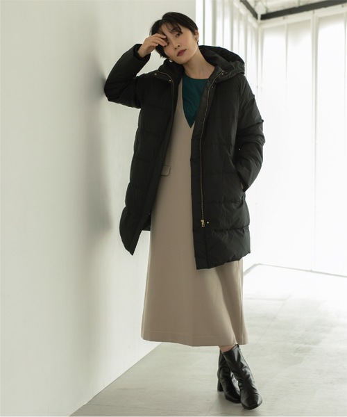 OPAQUE.CLIP（オペークドットクリップ）の「◆ウールライク ジャンパースカート/ジャンスカ【イージーケア/抗ピリング/洗濯機洗い可】（ワンピース・レディース・ベージュ/ブラック・36/42/40/38）」の6枚目の写真