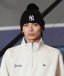 NEW ERA | NEW ERA/ニューエラ ビーニー MLB ポンポンニット リブ ニューヨーク・ヤンキース ブラック POM PON KNIT 13751283(ニットキャップ/ビーニー)