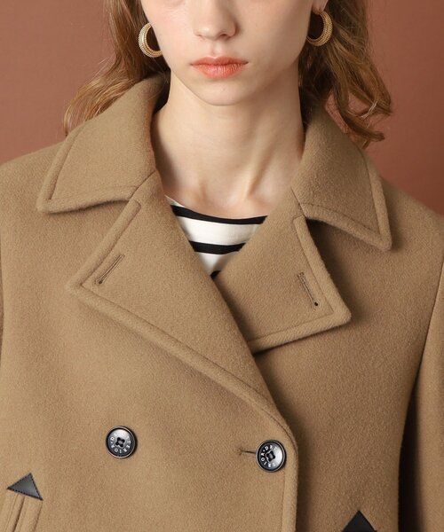 DRESSTERIOR（ドレステリア）の「◆Super100'sショートレングスPジャケット（ピーコート・レディース・キャメル/ブラック・38/34/36）」の8枚目の写真