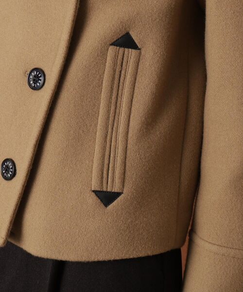 DRESSTERIOR（ドレステリア）の「◆Super100'sショートレングスPジャケット（ピーコート・レディース・キャメル/ブラック・38/34/36）」の11枚目の写真