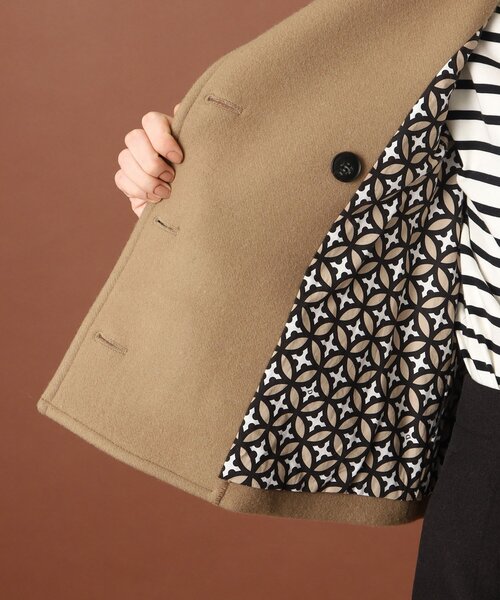 DRESSTERIOR（ドレステリア）の「◆Super100'sショートレングスPジャケット（ピーコート・レディース・キャメル/ブラック・38/34/36）」の12枚目の写真
