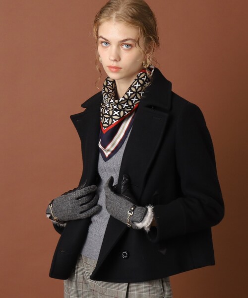 DRESSTERIOR（ドレステリア）の「◆Super100'sショートレングスPジャケット（ピーコート・レディース・キャメル/ブラック・38/34/36）」の17枚目の写真