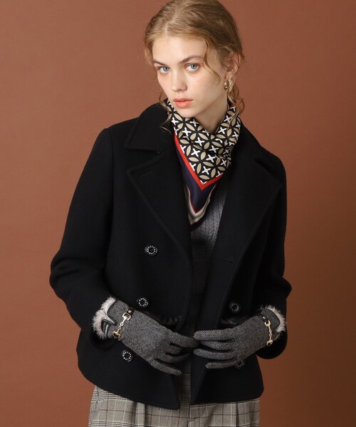 DRESSTERIOR（ドレステリア）の「◆Super100'sショートレングスPジャケット（ピーコート・レディース・キャメル/ブラック・38/34/36）」の18枚目の写真