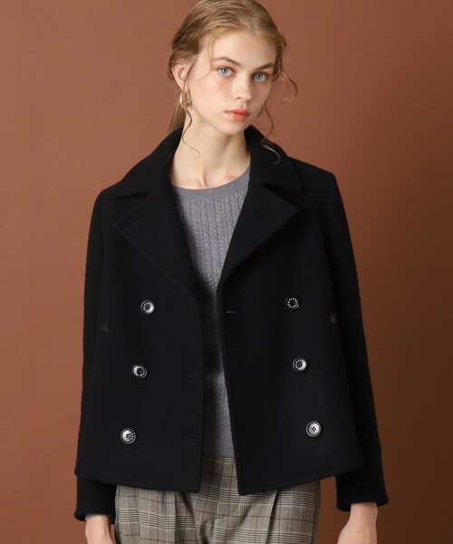 DRESSTERIOR（ドレステリア）の「◆Super100'sショートレングスPジャケット（ピーコート・レディース・キャメル/ブラック・38/34/36）」の19枚目の写真