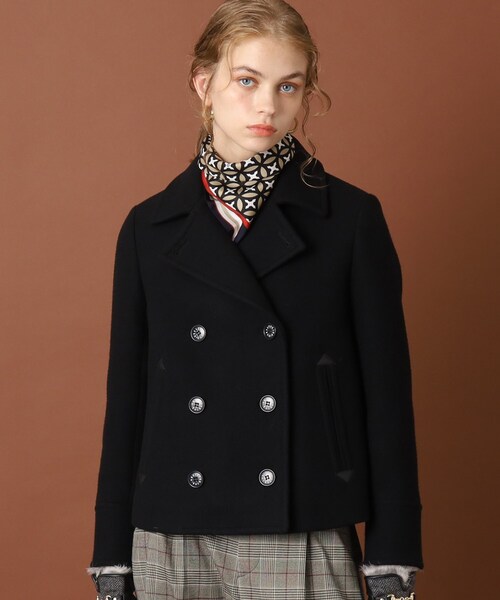 DRESSTERIOR（ドレステリア）の「◆Super100'sショートレングスPジャケット（ピーコート・レディース・キャメル/ブラック・38/34/36）」の20枚目の写真