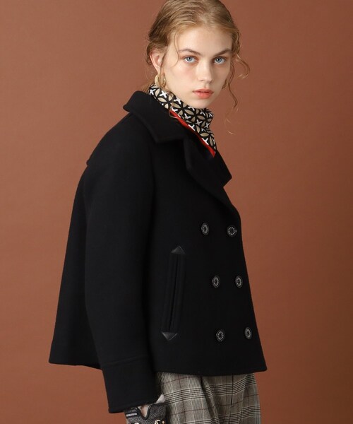 DRESSTERIOR（ドレステリア）の「◆Super100'sショートレングスPジャケット（ピーコート・レディース・キャメル/ブラック・38/34/36）」の21枚目の写真