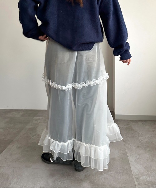 apres jour mignon(アプレジュールミニョン)の「ランダムフリルティアードスカート【ZOZOTOWN限定アイテム】(スカート・レディース・グレー/ブラック/オフホワイト・X-LARGE/MEDIUM/SMALL)」の7枚目の写真